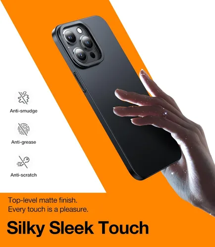 Vista 5 de TORRAS Funda magnética de ajuste delgado para iPhone 15 Pro [compatible con MagSafe] [Soporte de cámara] [Ultra delgada y ultradelgada] Funda mate