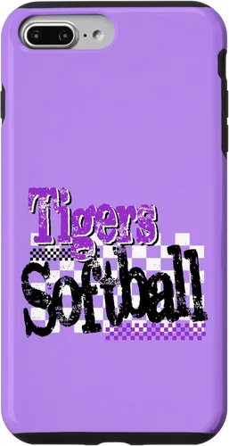 Vista 12 de Tigers Softball Mom Purple Tiger Pride Game Day School Case for iPhone 17