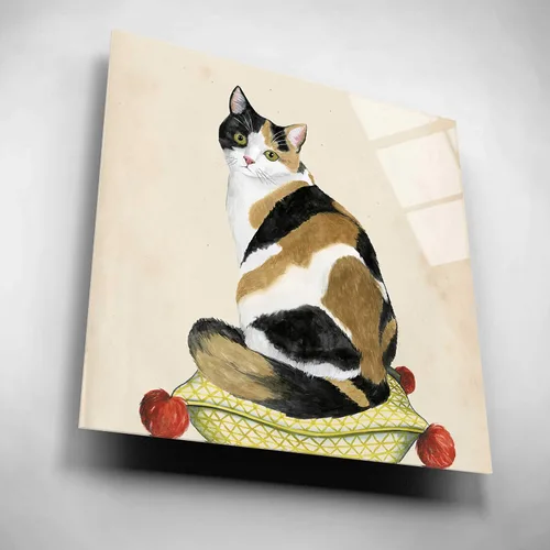 Vista 5 de Epic Art 'Lady Cat III' de Grace Popp, cristal acrílico para pared, 12 x 12 pulgadas