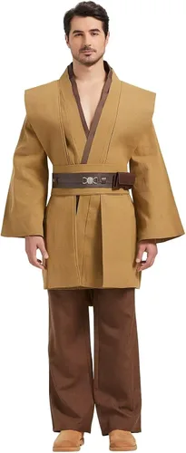 Vista 4 de Anakin - Disfraz de túnica con capucha para adultos, para Halloween, cosplay, uniforme