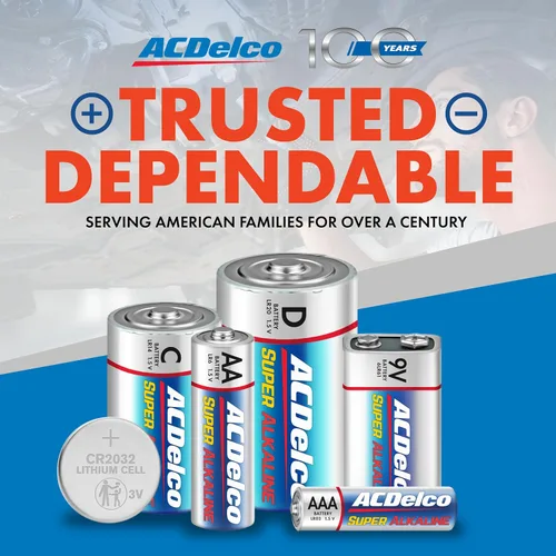 Vista 6 de ACDelco 100 unidades de pilas AA, batería súper alcalina de potencia máxima, vida útil de 10 años, embalaje resellable