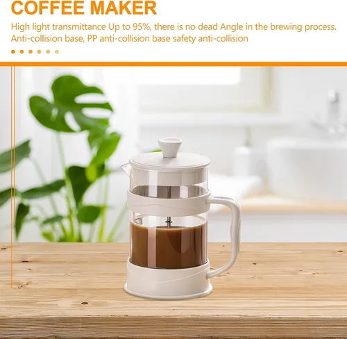Vista 2 de DOITOOL Cafetera de café expreso, cafetera de café, cafetera de vidrio, prensa de café de vidrio, cafetera de té de 27.1 fl oz, filtro de café frío