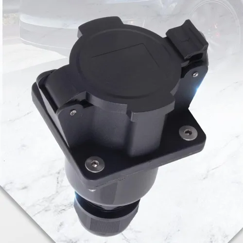 Vista 3 de Adaptador EV Tipo 1 16A 32A 40A 60A 250V CA, SAE J1772 Cargador EV Toma de enchufe de extremo del vehículo