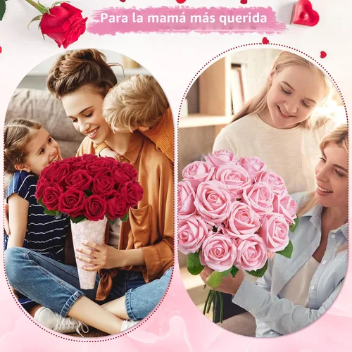 Vista 7 de 50 flores artificiales de rosas negras, ramo de rosas falsas de terciopelo