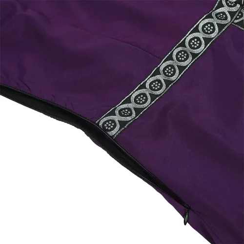 Vista 5 de Lehauya Disfraz renacentista para mujer, vestido irlandés medieval, vestido retro victoriano, vestido largo para cosplay