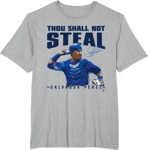 Vista 9 de Salvador Perez Thou Shall Not Steal - Camiseta, gris, S