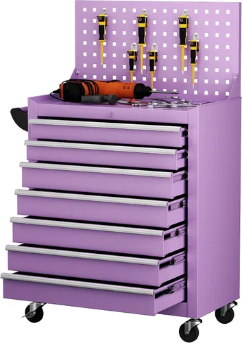 Vista 22 de Oakcloud Combo de Caja y Gabinete de Herramientas Rodantes de Servicio Pesado de 5 Cajones con Forro Negro - Caja de Herramientas de Garaje de Acero