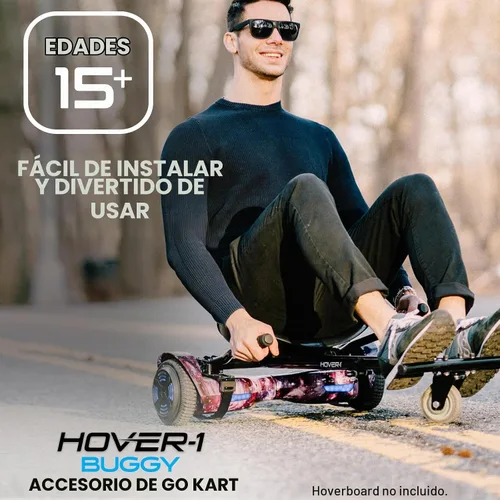 Vista 4 de Hover-1 Accesorio para buggy Kart Compatible con la mayoría de aeropatinetas eléctricas de 6.5 y 8 pulgadas, control de rueda trasera operado a