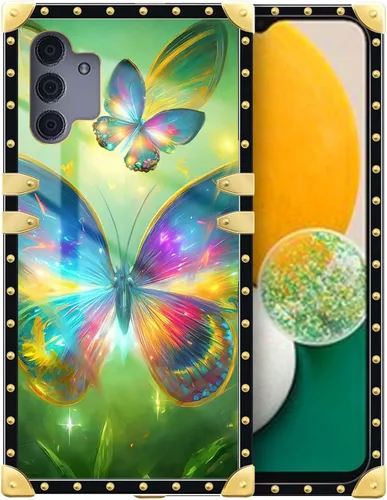 Vista 180 de Funda compatible con Samsung Galaxy A03S 4G, TPU suave de lujo y parte trasera de policarbonato duro para niñas y mujeres, funda protectora a prueba