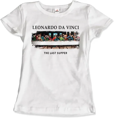 Vista 6 de Productos Leonardo Da Vinci - The Last Supper Camiseta de arte (Adultos, Niños, Manga Corta y Larga) Negro