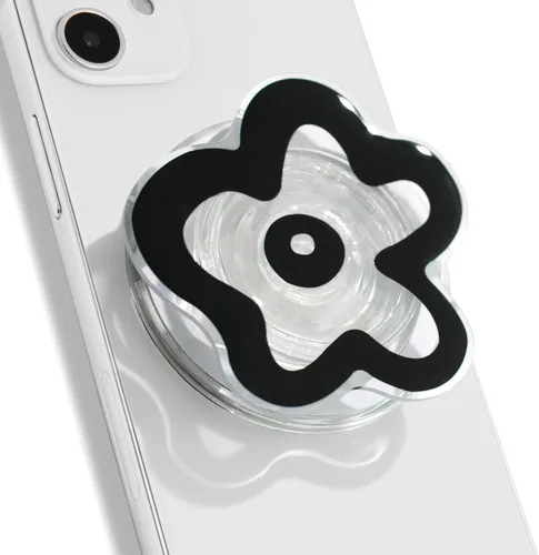Vista 13 de OnTheGrip Lindo Diseño Transparente en Forma de Flor de Margarita Soporte de Teléfono Móvil Plegable Multifuncional para Smartphone, Tablet
