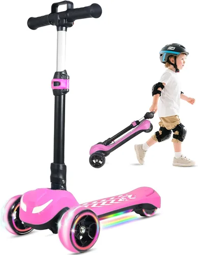 Vista 9 de Electric Scooter for Kids Ages 3-12, 3 Adjustable Heights, 5MPH Safe Speed Negro