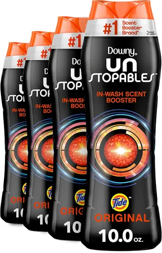 Vista 32 de Downy Unstopables - Perlas potenciadoras de aroma de lavandería para lavadora, exuberante, 10 onzas (paquete de 4)