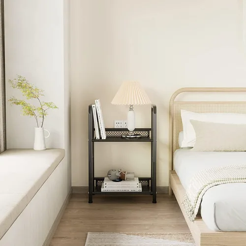 Vista 7 de Estantería de almacenamiento con estante, estuche independiente para sala de estar, dormitorio, cocina, resistente al óxido, fácil de montar