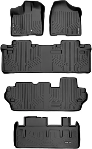 Vista 50 de MAXLINER - Juego de tapetes de piso de ajuste personalizado de 3 filas para Toyota Sienna 2011-2012