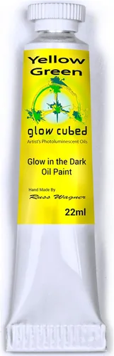 Vista 60 de Pintura al óleo profesional que brilla en la oscuridad Artista Pintura al óleo luminiscente fosforescente autoluminosa Glow Cubed