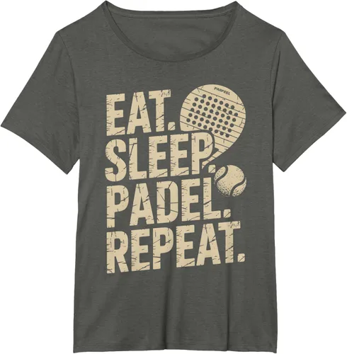 Vista 93 de Camiseta Eat Sleep Padel Repeat Padel Jugador de Tenis