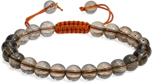 Vista 147 de Adjustable Crystal Bracelet – Gemstone Bead Bracelet with Adjustable Macrame String – Chic Gemstone Bracelet for Men and Women – 8mm Round Healing