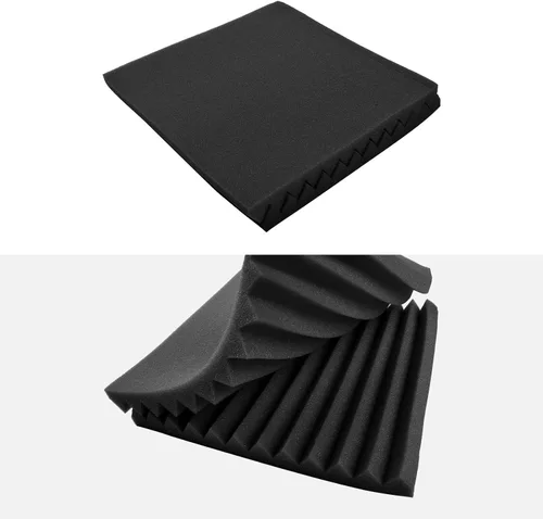 Vista 3 de Acoustic Foam Panels 12 Pack, 12x12x1 Inch Sound Absorbing Foam Dark gray