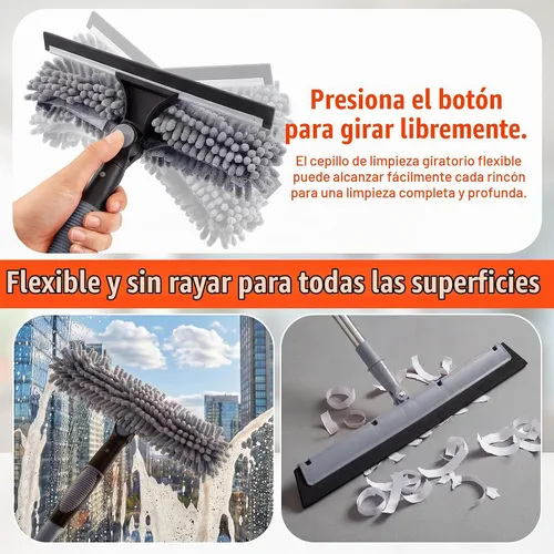 Vista 5 de Kit de plumero de alto alcance de 30 pies con poste de extensión de 2 a 24 Gris