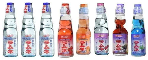 Vista 7 de RAMUNE - Refresco japonés variedad, paquete de 8, 6.76 onzas líquidas cada uno (arándano, uva, naranja, lichi (2 de cada uno))