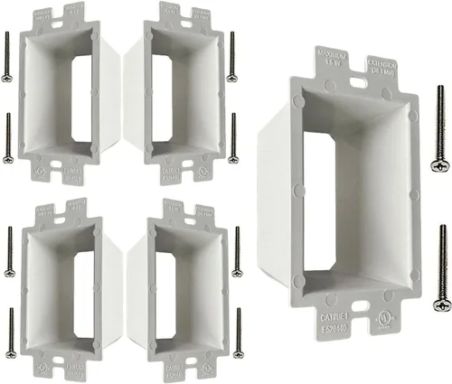 Vista 10 de iMBAPrice IMBA-BE1 - Extensor de caja de toma de corriente eléctrica no metálica de 1 banda para accesorios de receptáculos de interruptor