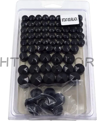Vista 2 de MT247-003-BK Tapas Superiores de Pernos Negros Compatibles con Harley Davidson Dyna Glide Twin Cam 1991-2012