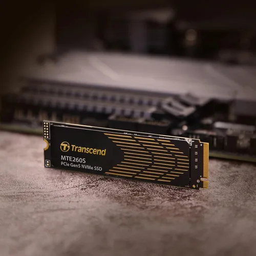 Vista 2 de Transcend SSD Gen5 de 1 TB con disipador de calor, hasta 14,000 MB/s, expansión de almacenamiento para consolas PS5, compatible con computadoras