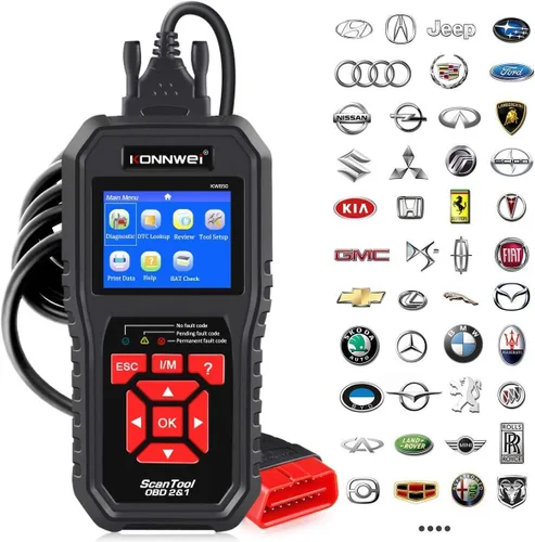 Vista 2 de Escáner KW850 OBD2 + paquete de calibre KW208 OBD2
