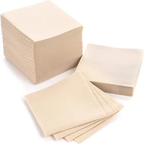 Vista 27 de AH AMERICAN HOMESTEAD Servilletas de cóctel de papel, servilletas desechables similares al lino, 4.75 x 4.75 pulgadas, servilletas cuadradas a Azul