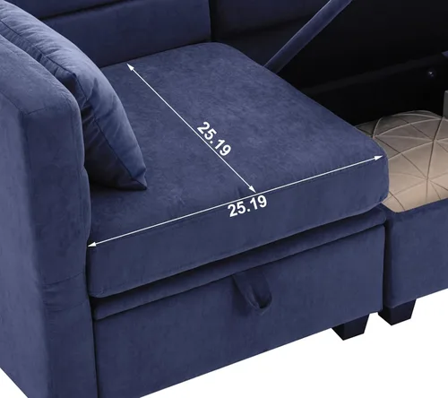 Vista 5 de Sofá de dos plazas con asientos de almacenamiento, seccional modular pequeño para espacios pequeños con brazos y respaldos reclinables, sofá de 2