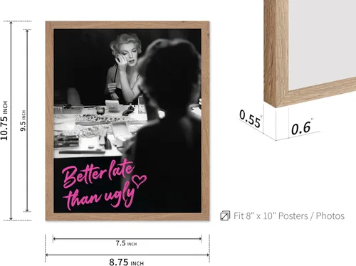 Vista 3 de Poster Master Mejor Tarde Que Feo - Póster de Marilyn - Arte Moderno y Pop - Regalo Moderno para Hombres, Mujeres y Fashionista - Decoración