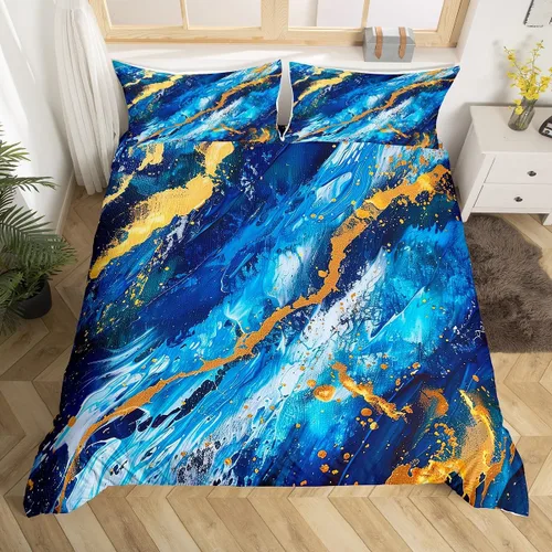 Vista 10 de Erosebridal Juego de ropa de cama con pelota de tenis para niños, funda de edredón con temática de juegos deportivos, tamaño individual para niños