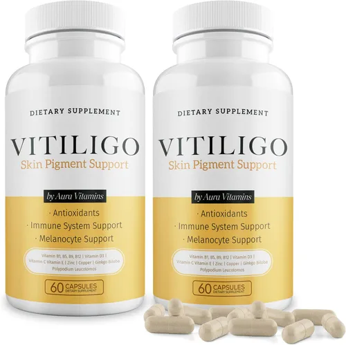 Vista 10 de Dermawonder - Cápsulas de vitiligo (60 unidades) Suplemento eficaz de vitíligo, reduce las manchas blancas y mejora el apoyo de la pigmentación