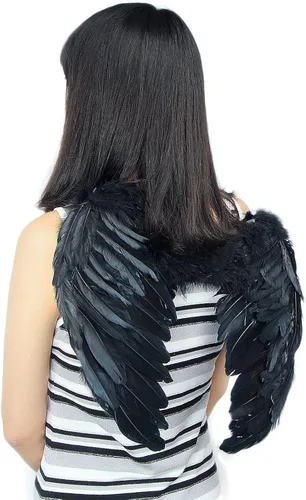 Vista 5 de Alas de plumas de ángel y diadema de halo para disfraces de fiesta de cosplay disfraz elegante para niñas mujeres y adultos