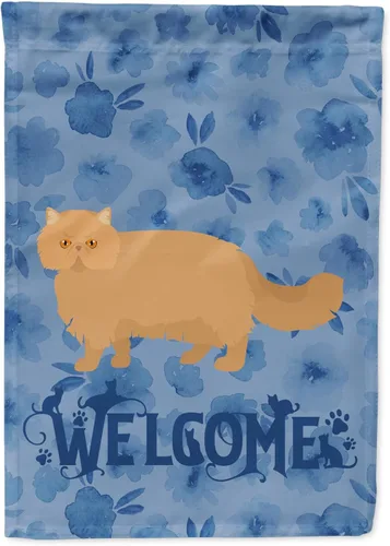 Vista 264 de Caroline's Treasures CK4813CHF - Bandera de bienvenida con gato abisinio azul, manga grande, para porche, para colgar en la pared, poliéster