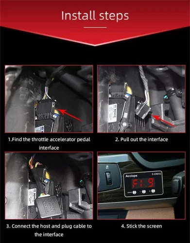 Vista 6 de Bautonery - Controlador electrónico LED de respuesta del acelerador de 9 unidades, pedal de gas, acelerador de carreras, compatible con Buick