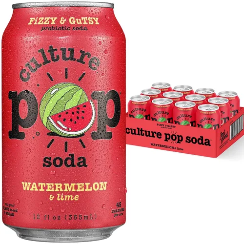 Vista 20 de Culture Pop Soda, cereza negra espumosa de Noah Kahan, soda probiótica baja en azúcar, alternativa al jugo espumoso, sin OMG, kosher, sin gluten