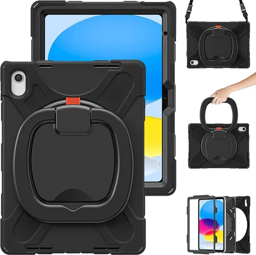 Vista 41 de Funda para iPad Air de 3ª generación – Funda resistente para niños con soporte giratorio, soporte para lápices y correa de transporte para iPad