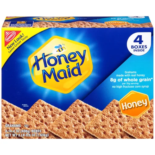 Vista 15 de Honey Maid Graham Crackers, bocadillos a granel para el almuerzo, 200 paquetes de bocadillos de 0.5 onzas