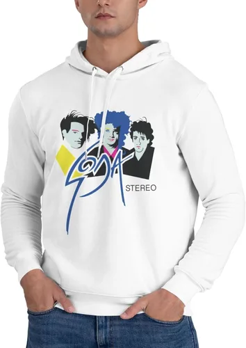 Vista 4 de Soda Stereo Man'S Hoodie Sweatshirt Long Sleeve Casual Light Pullover Cotton Breathable Sweatshirt