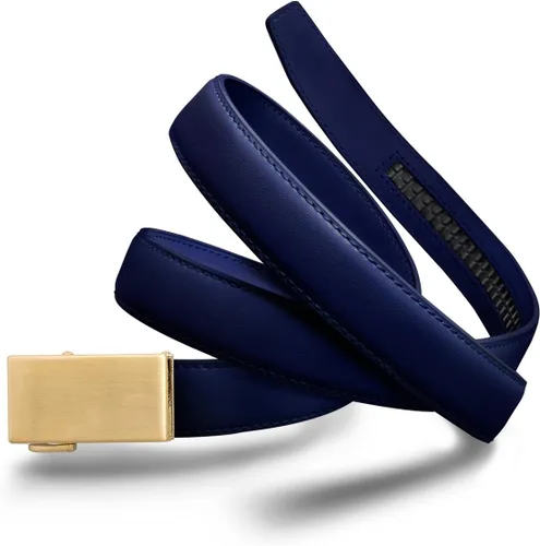 Vista 84 de Mission Belt Cinturón de trinquete de cuero para mujer, colección de cuero de 1.181 in oro/cuero negro