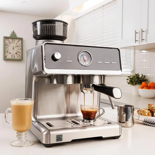 Vista 2 de Máquina de Espresso Kenmore - Cafetera Automática con Prensador Automático, Limpieza Automática, Vaporizador de Leche y Espumador, Molinillo