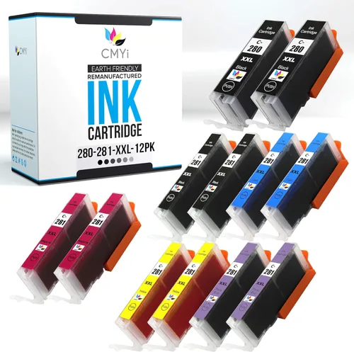 Vista 19 de 280XXL - Cartucho de tinta de repuesto para Canon PIXMA TR7520, TR7620, TR8520, TR8620, TR8620a, TR8622, TR8622a, TS6120, TS6220, TS6320, TS702