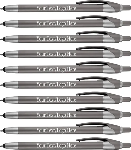 Vista 9 de Paquete de 300 bolígrafos personalizados con logotipo o texto, para marketing, fiestas y eventos, lápiz capacitivo 2 en 1 y bolígrafo compatible