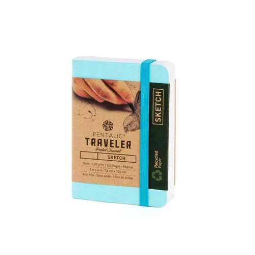 Vista 33 de Cuaderno de bocetos Travelers Dot Grid Pentalic Art, libre de ácidos