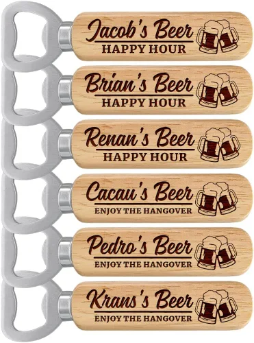Vista 8 de Regalos de cerveza, abrebotellas de madera personalizados, regalo para él, padrino de boda, hermano, novio, padre, regalos únicos para el día