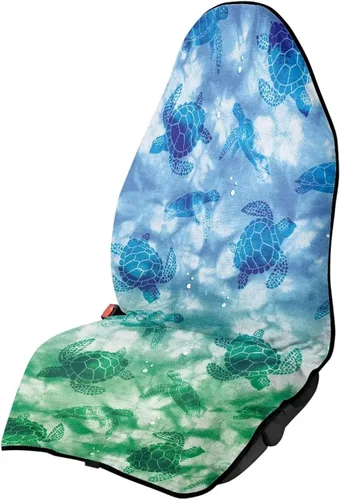Vista 46 de Yewattles Turtle - Protector de toalla impermeable para asiento de automóvil, protector para después de correr, nadar, entrenamiento, Tortuga