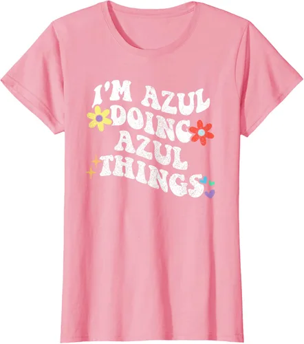 Vista 16 de Retro Groovy Im AZUL Doing AZUL Things - Camiseta divertida para el día de la madre, Negro