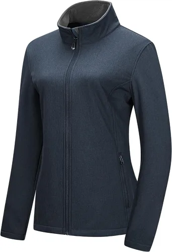 Vista 8 de 33,000ft Chaqueta impermeable Softshell para mujer, abrigo ligero con forro Verde militar